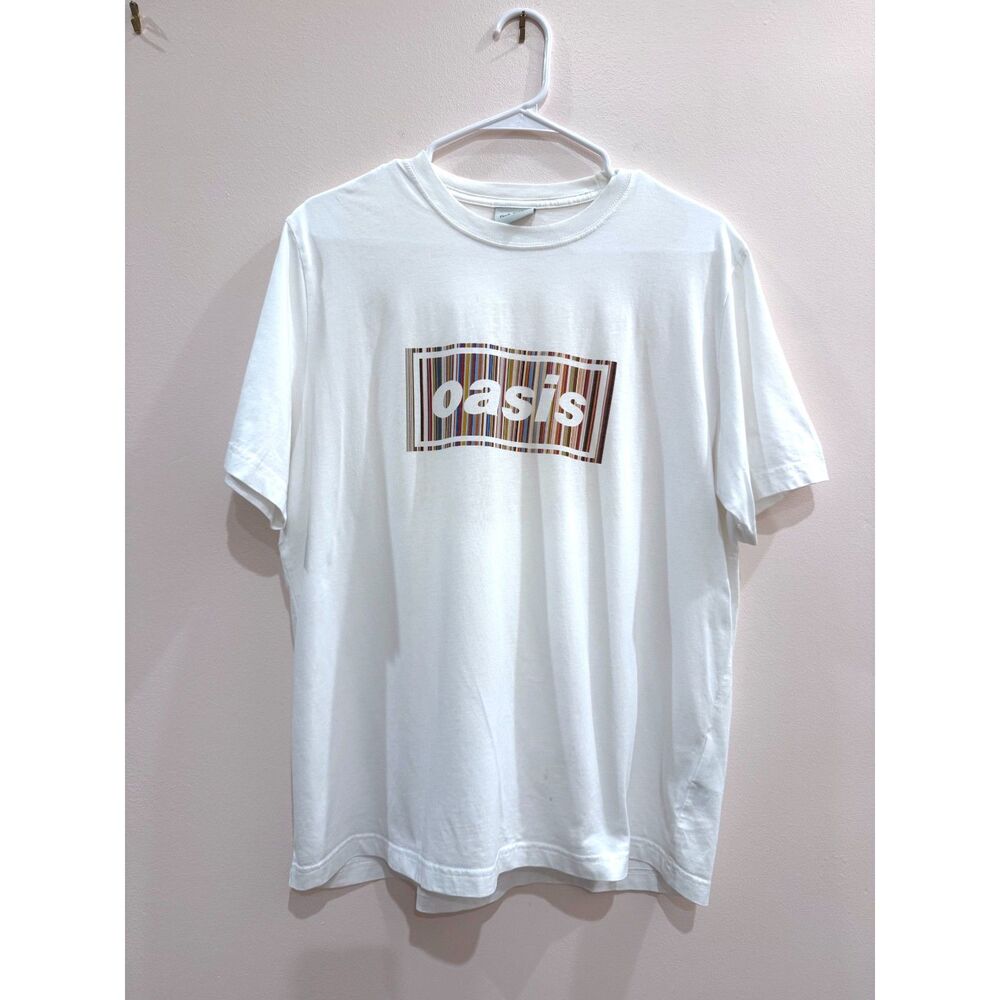Authentic Paul Smith x Oasis Collaboration White Logo T-Shirt Men's XL